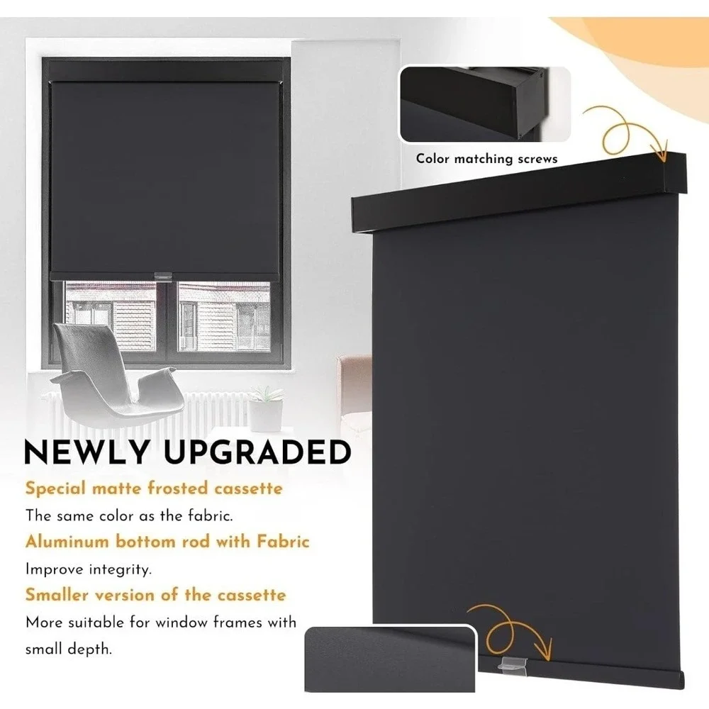 Persilux Cordless Blackout Shades with Valance, Thermal Insulated 30 X 72